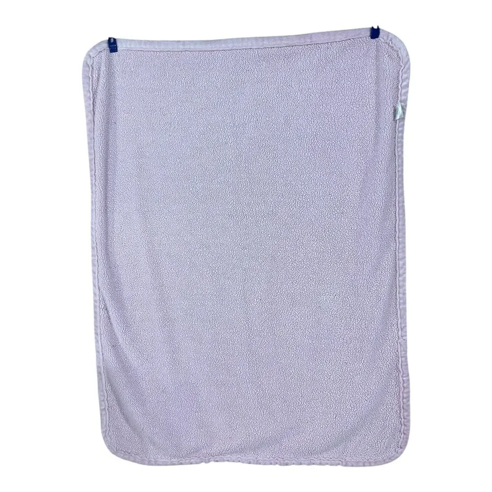 Nuby Light Pink Polka Dot Baby Blanket Sherpa Soft Purple Yellow White Blue